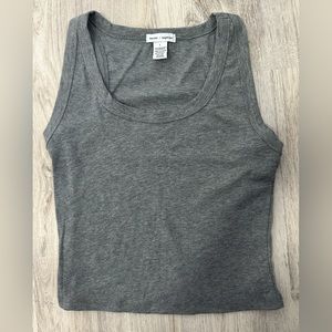 Gray Crop Top